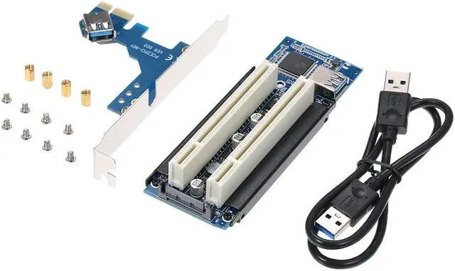 Alt view image 6 of 6 - Adapter Card PCI-E to Dual PCI Slot Expansion Card Support Capture Card/Golden Tax Card/Sound Card