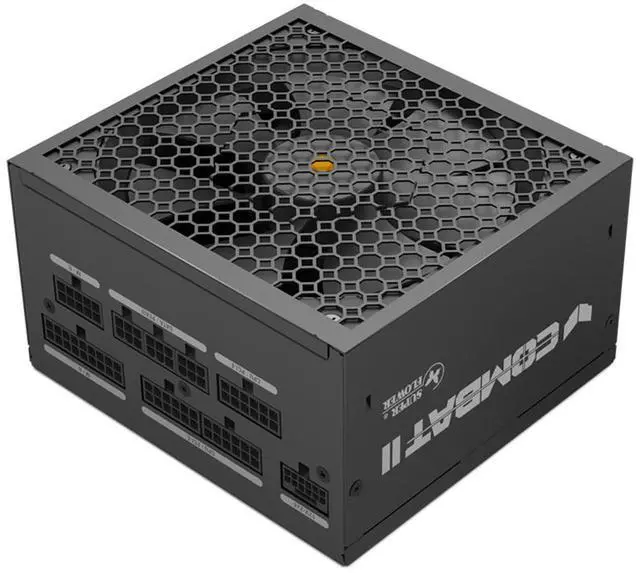 Alt view image 2 of 7 - Super Flower Combat II FP 850W Cybenetics Platinum / A+ Noise, Embossed Cables, Full Modular, ATX 3.1/PCIe 5.1, W/ Native 12V-2x6, ECO mode, Power Supply, Copper Shaft FDB Fan, SF-850C14FP
