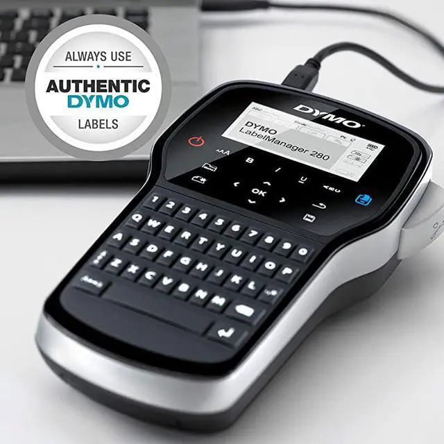 Alt view image 2 of 7 - Label Maker | LabelManager 280 Rechargeable Portable Label Maker EasytoUse OneTouch Smart Keys QWERTY Keyboard PC and Mac Connectivity For Home Office Organization