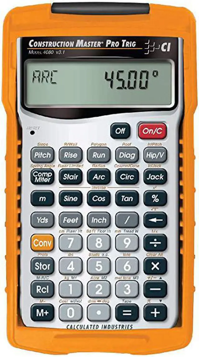 Main image of 4080 Construction Master Pro Trig Advanced Construction Math Feet-Inch-Fraction Calculator with Full Trig Function for Architects, Engineers, Contractors, Estimators and Framers