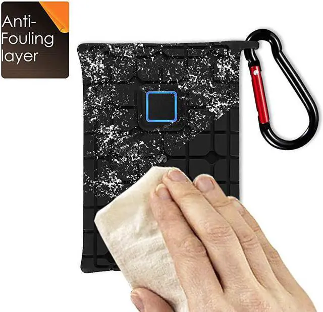 Alt view image 5 of 7 - Travel Case for Samsung T7 Touch Portable SSD w/Hook, 2 Pc Samsung T7 Portable External Solid State Drives (500G 1T 2T) Protective Storage Silicone Case, Anti-Scratch, Shockproof, Ultra-Thin