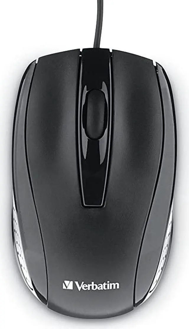 Alt view image 2 of 4 - Optical Mouse Wired with USB Accessibility Mac PC Compatible Black
