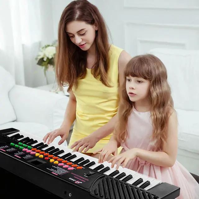 Alt view image 3 of 7 - Costway 54 Keys Music Electronic Keyboard Kid Electric Piano Organ W/Mic & Adapter