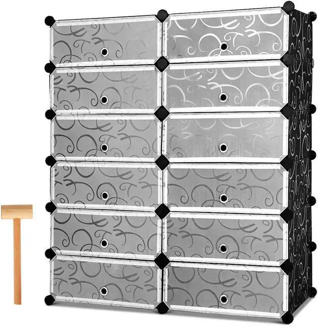 Main image of Costway 12 Cubic Portable Shoe Rack Shelf Cabinet Storage Closet Organizer Home Furni