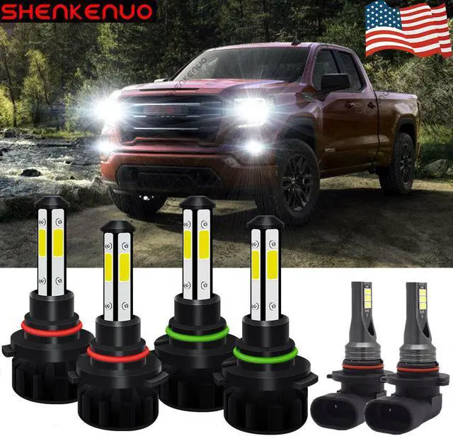 Main image of For  Silverado 1500 2500 HD 2004-2006 LED Headlight + fog Light Bulbs Combo