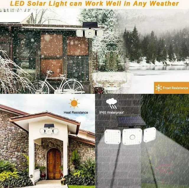 Alt view image 6 of 12 - 112 LED Solar Lamp Motion Sensor Wall Light Waterproof 3 Modes Garden Porch US