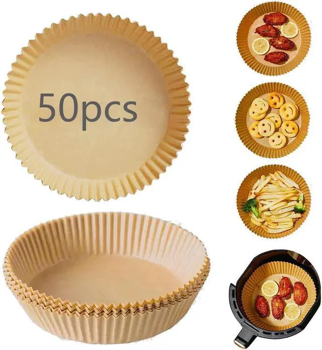 Main image of 50PCS Air Fryer Disposable Paper Round Non-Stick Oil Proof Baking Paper Liner