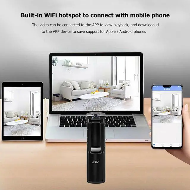 Alt view image 4 of 6 - NEW!!! 1080P HD WiFi Camcorder Mini Police Body Camera Video DVR IR Night Cam
