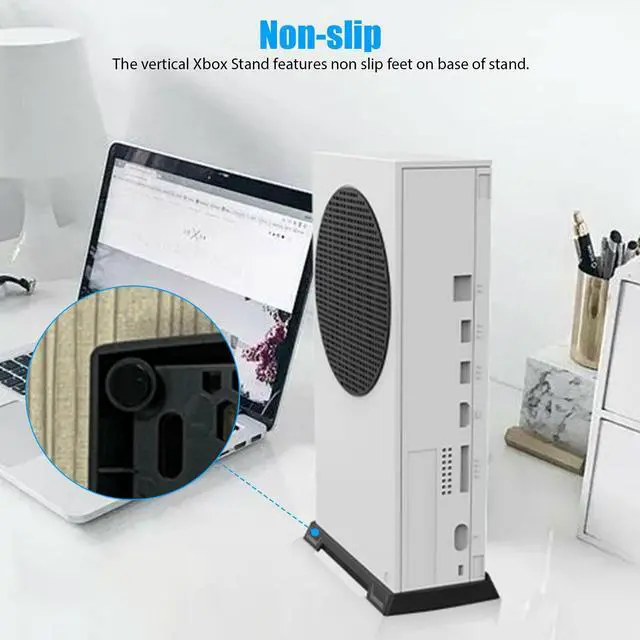 Alt view image 4 of 6 - Vertical Stand Dock Base Holder Cradle Cool Anti-Slip for Xbox Series S Console