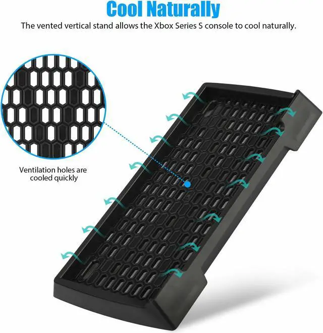 Alt view image 2 of 6 - Vertical Stand Dock Base Holder Cradle Cool Anti-Slip for Xbox Series S Console