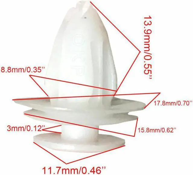 Alt view image 2 of 6 - 100Pcs Car Door Trim Fastener Remover Panel Clips for Honda Suzuki Toyota White