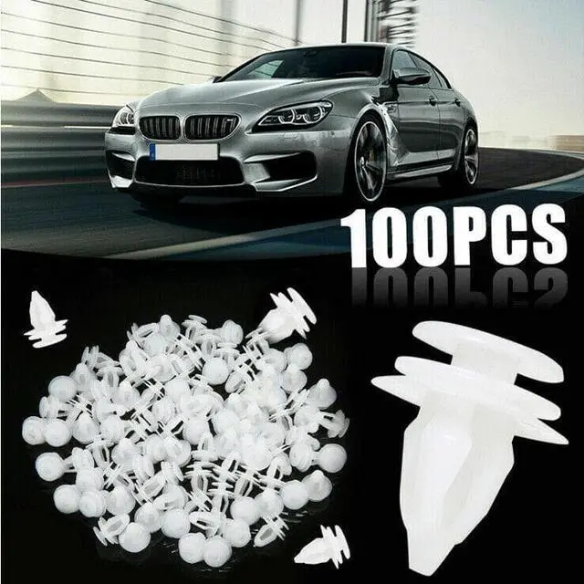 Main image of 100Pcs Car Door Trim Fastener Remover Panel Clips for Honda Suzuki Toyota White