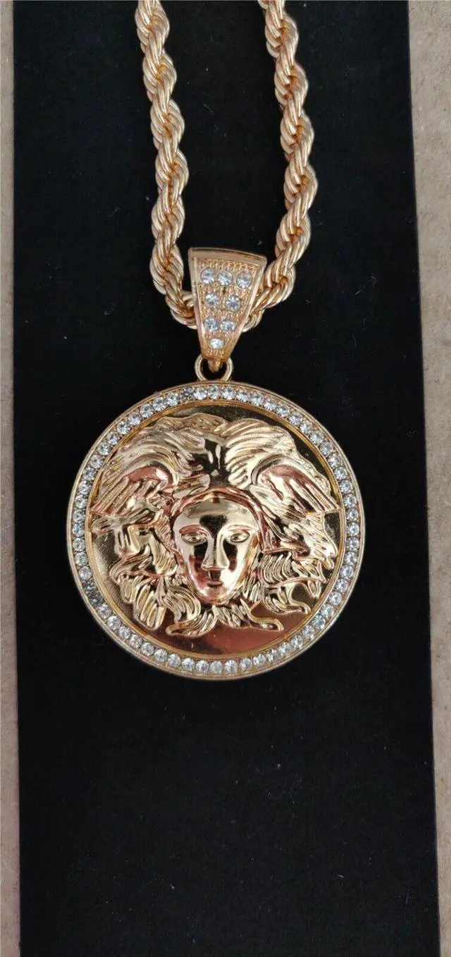 Alt view image 2 of 4 - 18K Gold Plated Pendant 5mm 30" Chain Necklace-#8