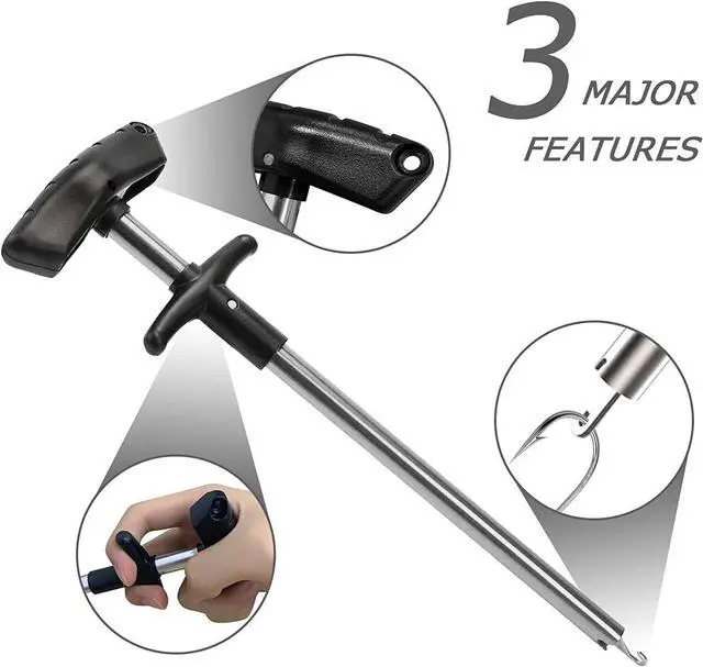 Alt view image 5 of 6 - Fish Hook REMOVER Puller Detacher T Handle Extractor Fishing Tackle Easy Tool US