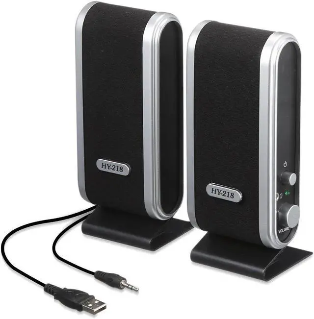 Alt view image 2 of 6 - 2Pcs USB Power Wired Computer Speakers Stereo 3.5mm Jack For Desktop PC Laptop