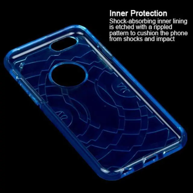 Alt view image 4 of 6 - For iPhone 6 6s Plus 5.5 Soft Rubber TPU Clear Transparent Cover Case Blue