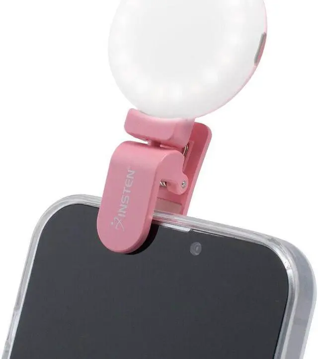 Alt view image 2 of 6 - 2 In LED Selfie Ring Light Circle Disc Clips for Cell Phone Laptop Camera, Pink