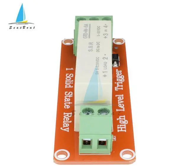 Alt view image 3 of 6 - DC3-32V 5A 1 Way SSR Solid State Relay High and Low Level Trigger Solid State Relay for Arduino