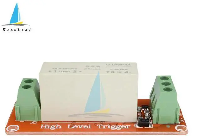 Alt view image 4 of 6 - DC3-32V 5A 1 Way SSR Solid State Relay High and Low Level Trigger Solid State Relay for Arduino
