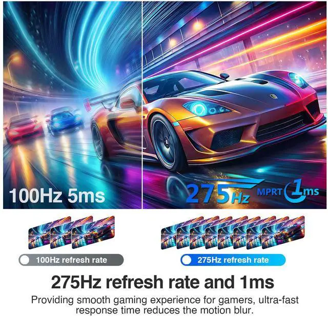 Alt view image 2 of 7 - Z-EDGE AGEX Series AG27QS 27" QHD 2560x1440 275Hz 1ms IPS Gaming Monitor, HDMI x2, DP x1
