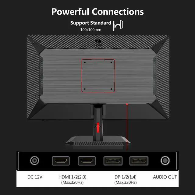 Alt view image 7 of 7 - Z-EDGE G27IS 27 inch 2K QHD 2560x1440 320Hz 1ms Fast IPS Gaming Monitor, 16.7M Colors, sRGB 99%, HDMI x2, DisplayPort x2