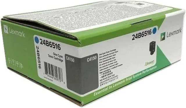 Alt view image 2 of 2 - Cyan High Yield Toner Cartridge for Lexmark 24B6516 C4150, Genuine Lexmark Brand