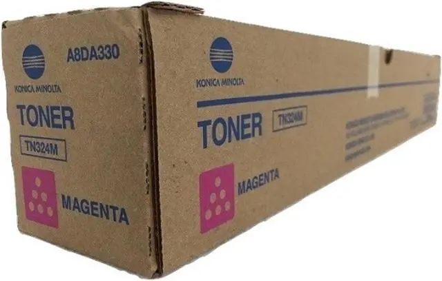 Alt view image 3 of 3 - Konica Minolta TN324M A8DA330 Bizhub C258 C308 C368 Toner Cartridge (Magenta) in Retail Packaging