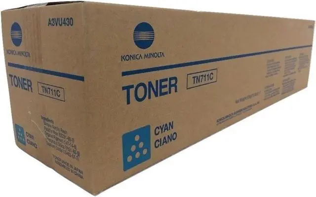 Alt view image 3 of 4 - Konica Minolta Cyan Toner Cartridge, TN711C, 31500 Yield (A3VU430)