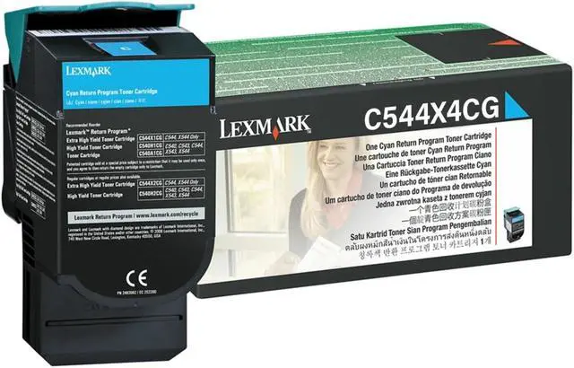 Alt view image 5 of 5 - Lexmark C544X4CG Extra High Yield Return Program Toner Cartridge - Cyan