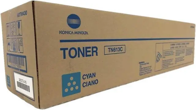 Alt view image 2 of 2 - Konica-Minolta TN613C OEM Toner: Cyan A0TM430