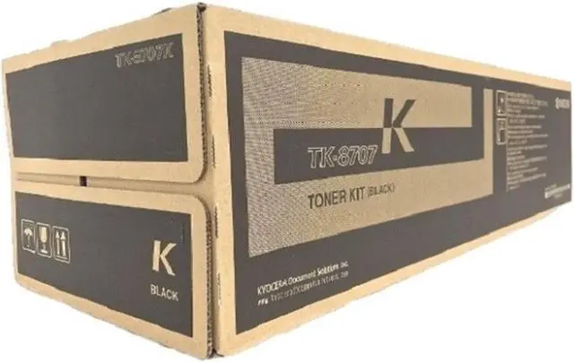 Alt view image 16 of 17 - Black Toner Cartridge for Kyocera TK-8707K TASKalfa 6550ci, TASKalfa 7550ci, TasKalfa 6551ci, TasKalfa 7551ci, Genuine Kyocera Brand