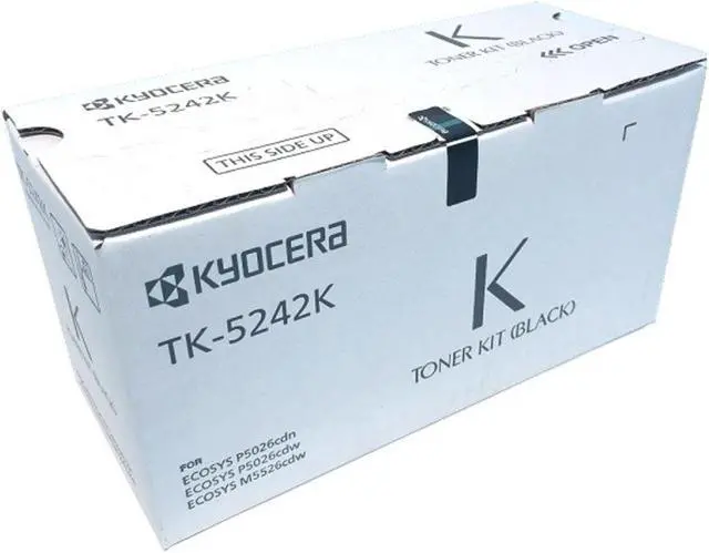 Alt view image 5 of 6 - Black Toner Cartridge for Kyocera TK-5242K ECOSYS M5526cdw, ECOSYS P5026cdw, Genuine Kyocera Brand