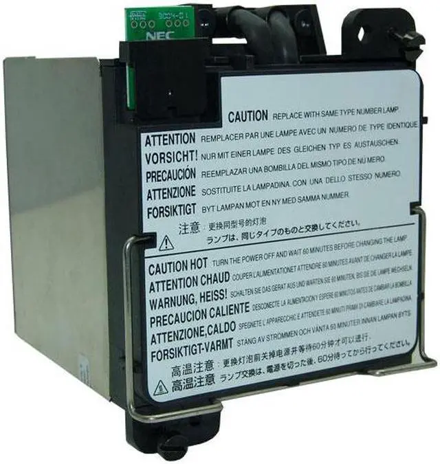 Alt view image 4 of 5 - Jaspertronics Original GT60LP Lamp & Housing for NEC Projectors - Fits GT5000, GT6000+, Image-Pro-9060, SHOWlite-6000gv, GT60LP & More - 1 Unit Per Pack with 1 Year Warranty