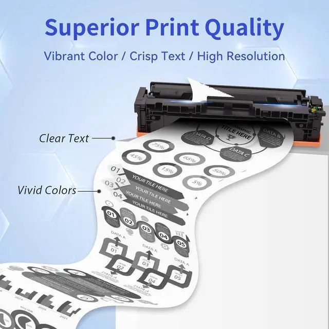 Alt view image 4 of 6 - 206A Black Toner Cartridge 2 Pack (with Chip) Compatible Replacement for HP 206A 206X for Color Laserjet Pro MFP M283fdw M283cdw M283fdn M282nw M255dw M255nw M283 M255 Printer W2110A W2110X High Yield