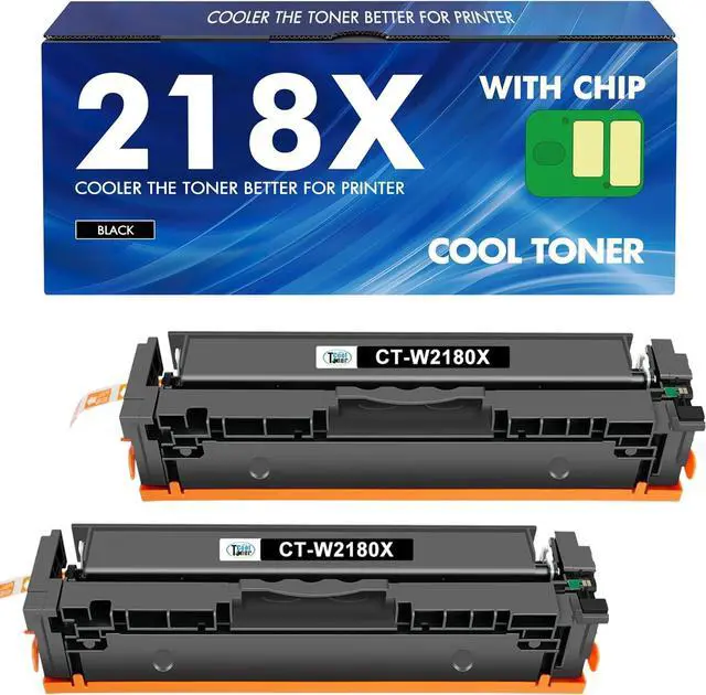 Main image of 218X W2180X 218A Black Toner Cartridges 2 Pack Compatible Replacement for HP 218X 218A Color Pro MFP 3301fdw 3301cdw 3301sdw 3201dw Printer Ink Set W2180X W2180A Black High Yield