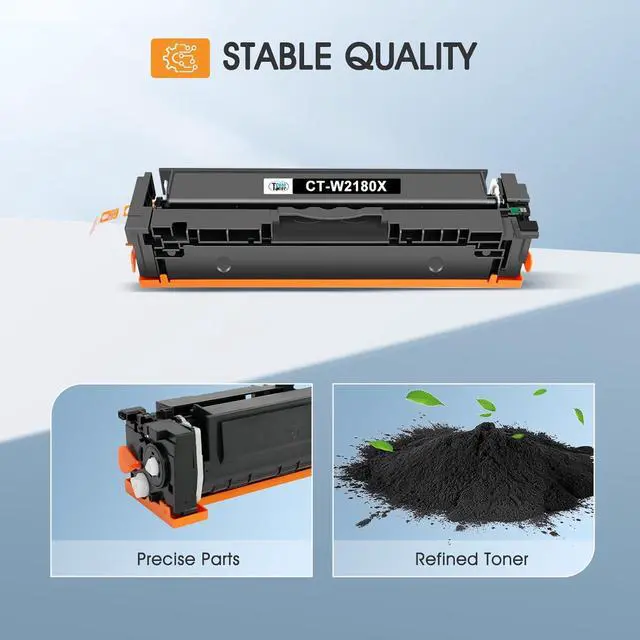 Alt view image 4 of 6 - 218X W2180X 218A Black Toner Cartridges 2 Pack Compatible Replacement for HP 218X 218A Color Pro MFP 3301fdw 3301cdw 3301sdw 3201dw Printer Ink Set W2180X W2180A Black High Yield