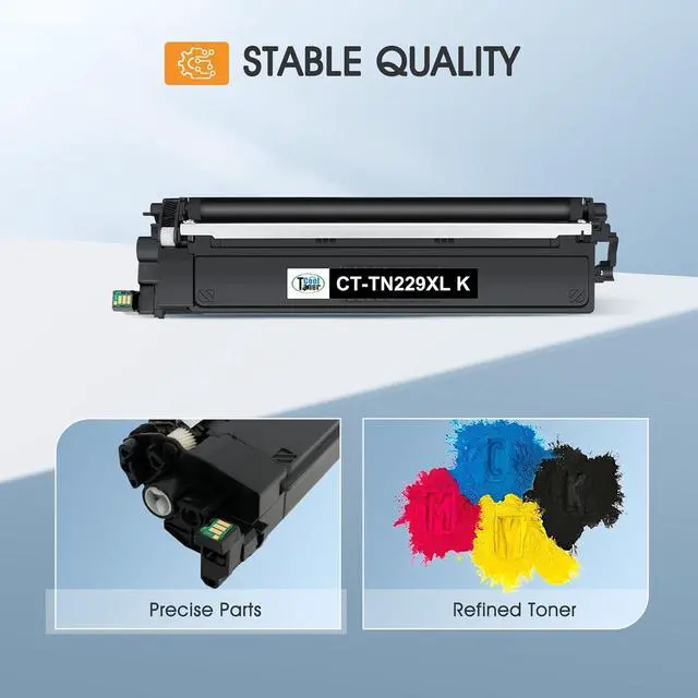 Alt view image 5 of 6 - TN229 TN229XL 229XL MFC-L3780CDW Toner Cartridges: Compatible for Brother TN229XL TN229 TN 229 HL-L3220CDW HL-L3280CDW MFC-L3720CDW HL-L3300CDW HL-L3295CDW Printer ( 229XL Toner Cartridges 4 Pack)