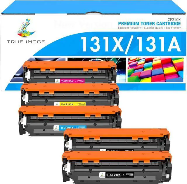 Main image of TRUE IMAGE Compatible Toner Cartridge Replacement for HP 131A 131X Laserjet Pro 200 Color M251nw M251n MFP M276nw M276n CF210X CF210A CF211A CF212A CF213A Printer (Black Cyan Yellow Magenta, 5-Pack)