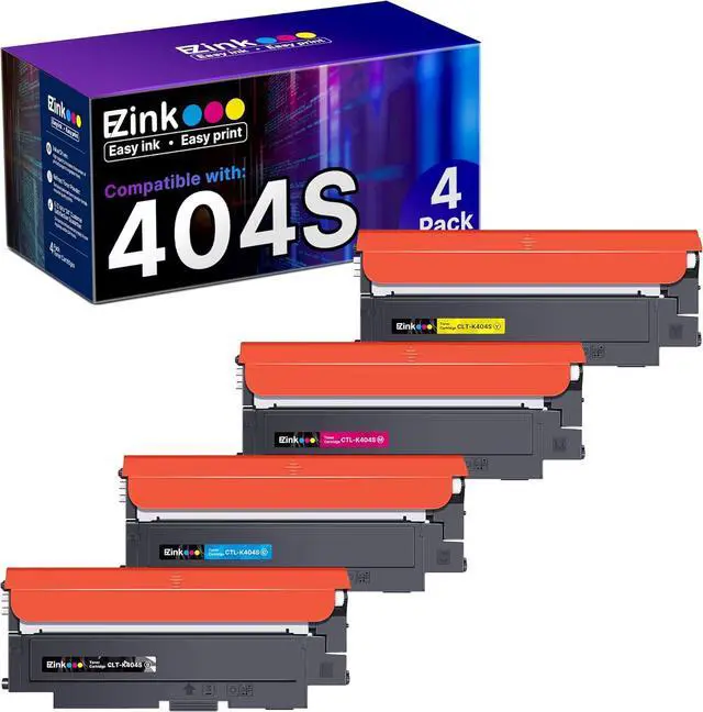 Main image of E-Z Ink Compatible Toner Cartridge Replacement for Samsung CLT-K404S CLT-C404S CLT-M404S CLT-Y404S CLT 404S to use with C480FW C430W SL-C430W SL-C480FW SL-C480FN Printer Tray (4 Pack)