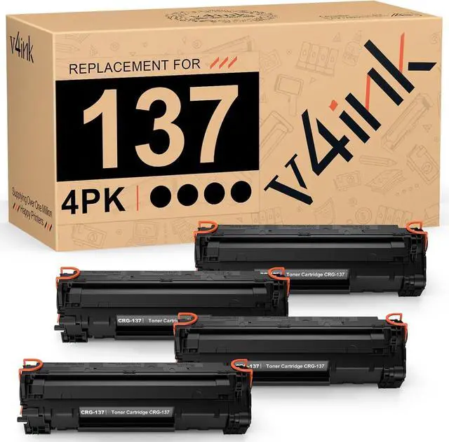 Main image of v4ink 4PK Compatible CRG137 Toner Cartridge Replacement for Canon 137 Black Toner Cartridge for Canon D570 MF232W MF236N MF242DW MF212W MF216N MF244DW LBP151DW MF210 MF220 MF230 MF240 Printer