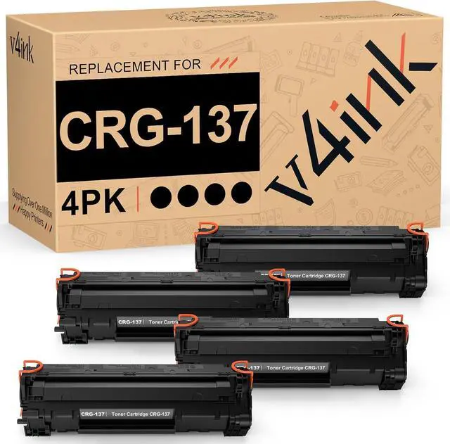 Alt view image 5 of 6 - v4ink 4PK Compatible CRG137 Toner Cartridge Replacement for Canon 137 Black Toner Cartridge for Canon D570 MF232W MF236N MF242DW MF212W MF216N MF244DW LBP151DW MF210 MF220 MF230 MF240 Printer
