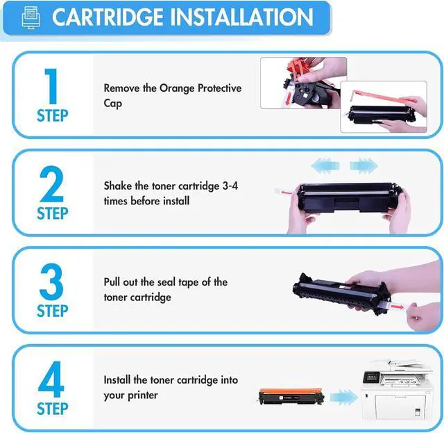 Alt view image 4 of 7 - CF230X 30X Black High Yield Toner Cartridge Compatible Replacement for HP 30X CF230X 30A CF230A for HP Laserjet Pro MFP M227fdw M203dw M227fdn M203dn M227sdn M203d Printer Ink 4-Pack