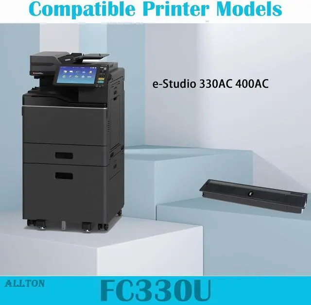 Alt view image 2 of 6 - T-FC330UK Toner TFC330U T-FC330U Black Toner Cartridge T-FC330UK T-FC330U-K Toner Cartridge Replacement for Toshiba E-Studio 330AC E-Studio 400AC Printers(1-Pack)