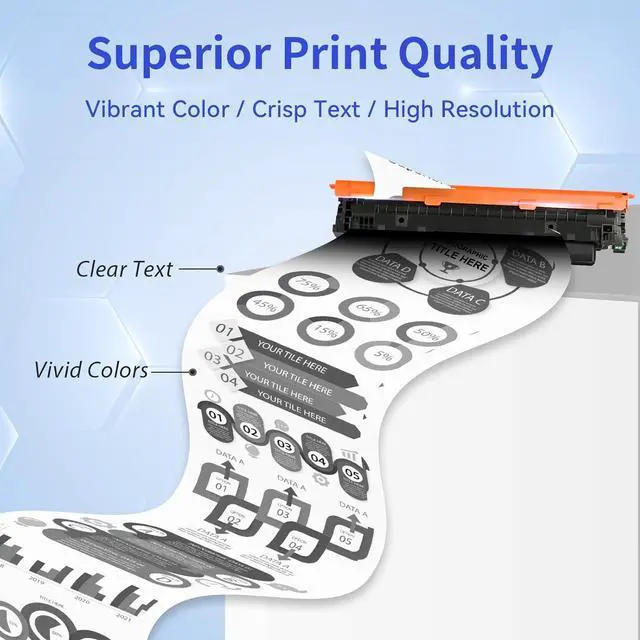 Alt view image 4 of 6 - 210A Black Toner Cartridge 2 Pack (with Chip) Compatible Replacement for HP 210A 210X for Color Laserjet Pro MFP 4301fdw 4301fdn Pro 4201dw 4201dn Series Printer Ink W2100A W2100X High Yield
