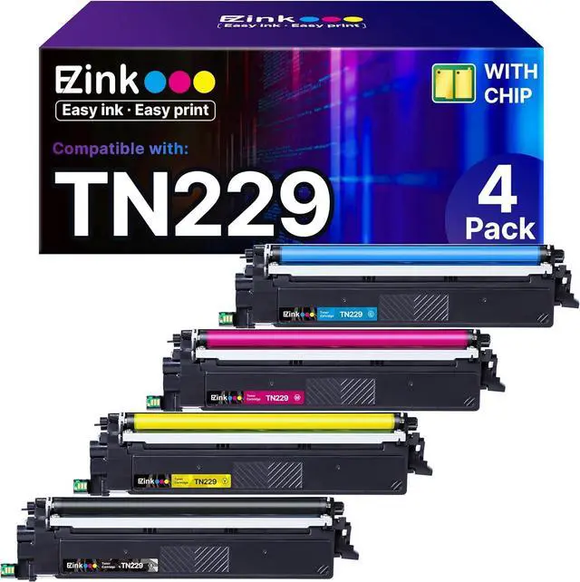 Main image of E-Z Ink Compatible Replacement for Brother TN229 TN229xl Toner Cartridges 4 Pack High Yield for MFC-L3780CDW HL-L3280CDW MFC-L3720CDW HL-L3220CDW HL-L3295CDW HL-L8245CDW TN-229 TN229 B/C/M/Y (4 Pack)