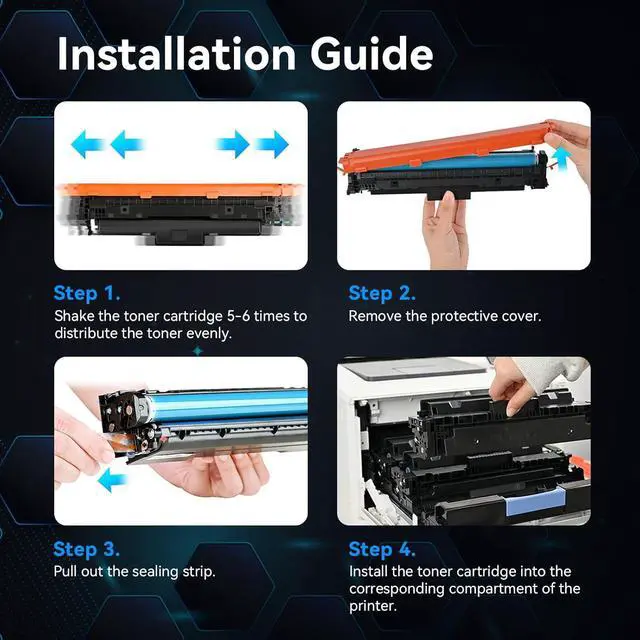 Alt view image 6 of 7 - LEMERO 210X Toner Cartridges Compatible for HP 210X 210A Toner Cartridges for HP Color Laserjet Pro MFP 4301dw 4301fdn 4301fdw Pro 4201dn 4201dw Printer (With Chip for HP 210X 210A High Yield-4 Packs)