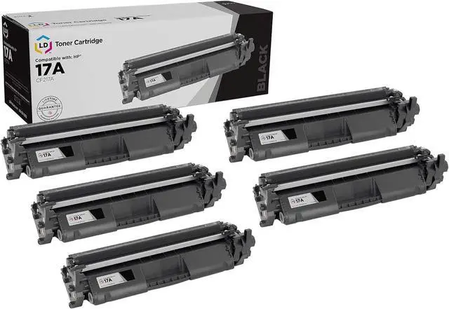 Main image of LD Compatible Toner Cartridge Replacement for HP 17A CF217A (Black, 5-Pack) Compatible with HP Printer Models HP Laserjet Pro M102a M102w MFP 130a M130fn M130fw M130nw