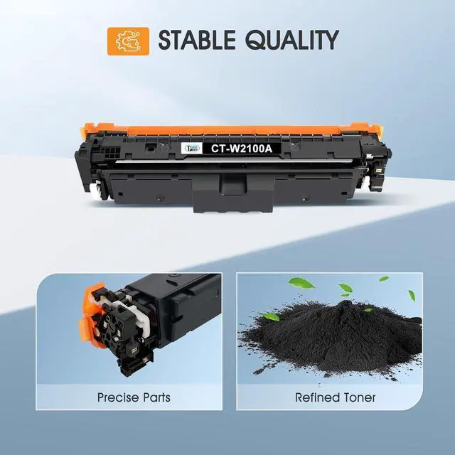 Alt view image 4 of 6 - 210A 210X Black Toner Cartridges Compatible for HP 210A 210X 210 Toner Cartridges Replacement for HP Color Laserjet Pro MFP 4301fdw 4301fdn Pro 4201dw 4201dn W2100A Series Printer (2 Black, with chip)