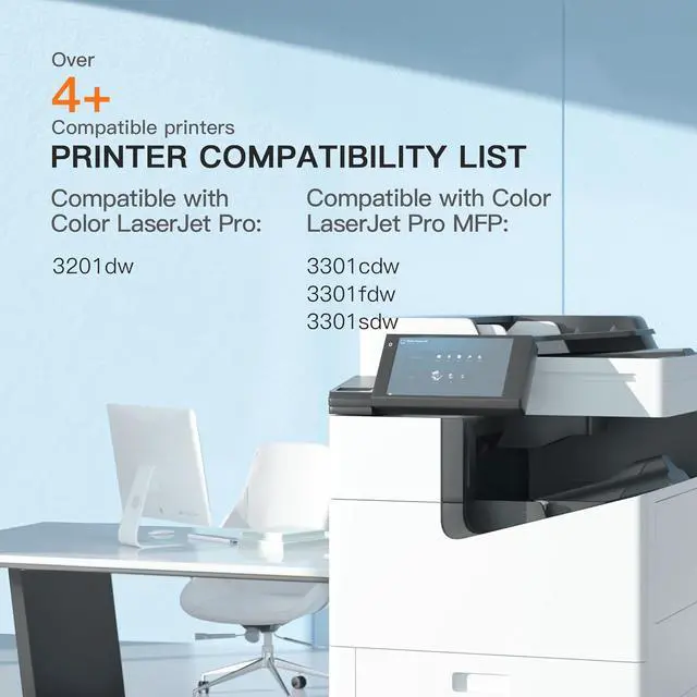 Alt view image 4 of 7 - E-Z Ink 218A Toner Cartridge 4 Pack with Chip 218X 3301fdw 3201dw Compatible for HP 218A 218X High Yield for Color Laserjet Pro MFP 3301cdw 3301fdw 3301sdw 3201dw Printer Ink Set W2180A (B C Y M)