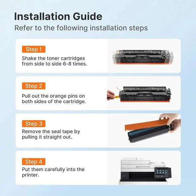 Alt view image 6 of 7 - E-Z Ink 218A Toner Cartridge 4 Pack with Chip 218X 3301fdw 3201dw Compatible for HP 218A 218X High Yield for Color Laserjet Pro MFP 3301cdw 3301fdw 3301sdw 3201dw Printer Ink Set W2180A (B C Y M)